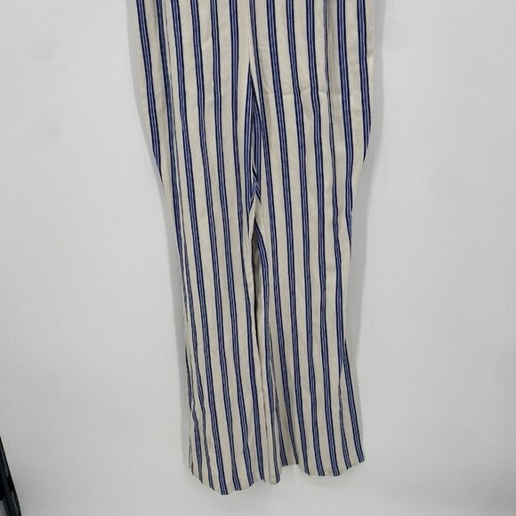 BCBG Generation Women's Size 8 Jumpsuit Gardenia Peplum Sleeveless Stripe Romper - Picture 14 of 16